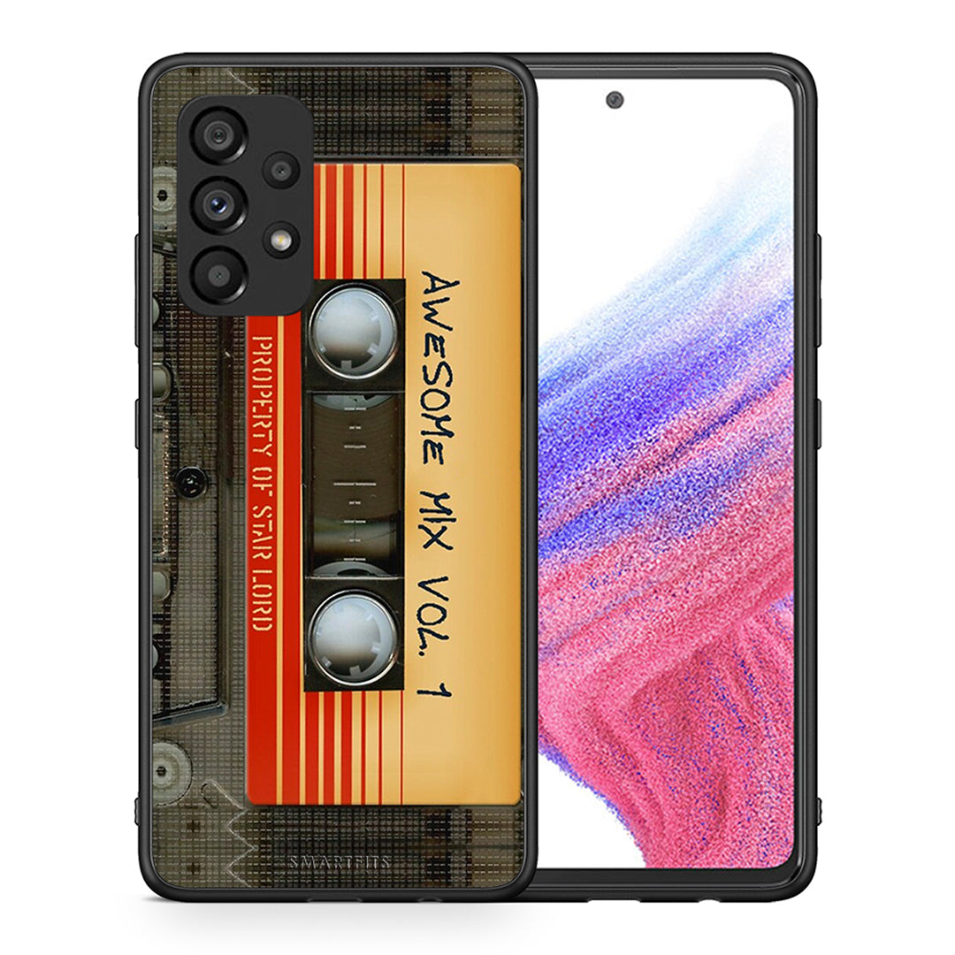 Θήκη Samsung A53 5G Awesome Mix από τη Smartfits με σχέδιο στο πίσω μέρος και μαύρο περίβλημα | Samsung A53 5G Awesome Mix case with colorful back and black bezels