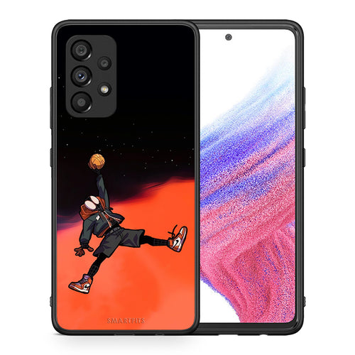 Θήκη Samsung A53 5G Basketball Hero από τη Smartfits με σχέδιο στο πίσω μέρος και μαύρο περίβλημα | Samsung A53 5G Basketball Hero case with colorful back and black bezels