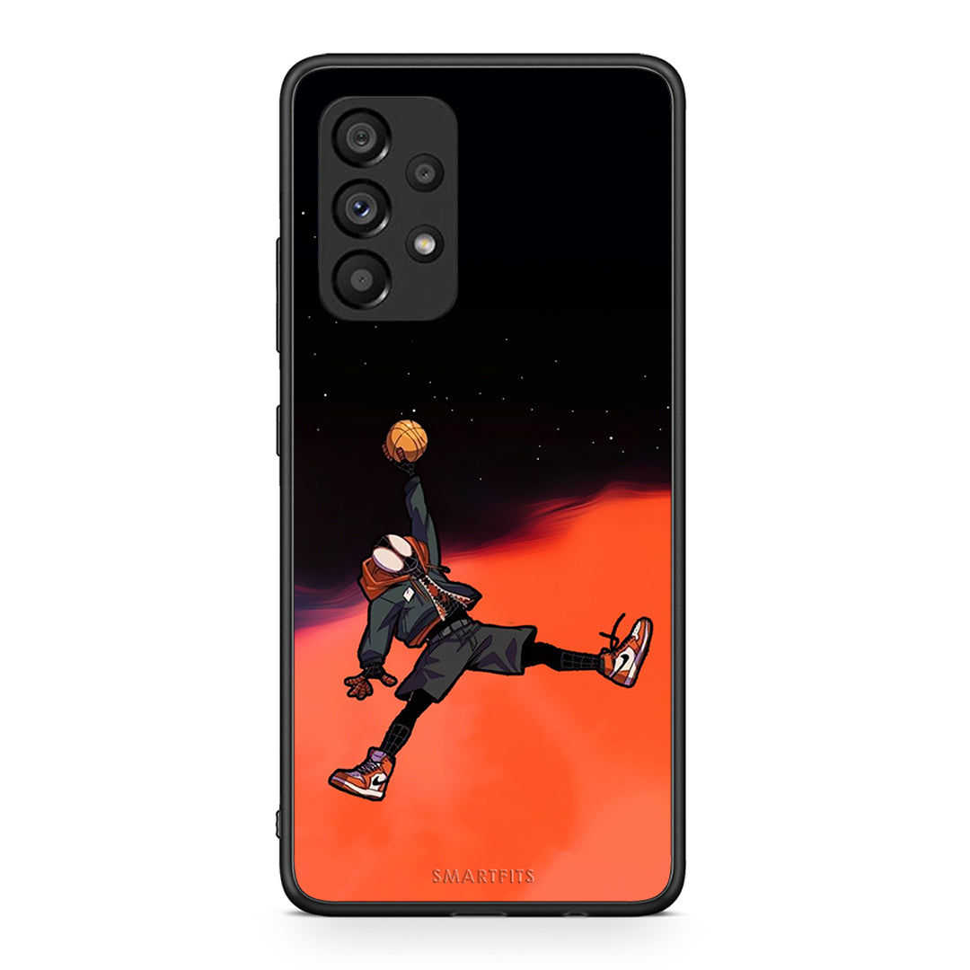 Samsung A53 5G Basketball Hero θήκη από τη Smartfits με σχέδιο στο πίσω μέρος και μαύρο περίβλημα | Smartphone case with colorful back and black bezels by Smartfits