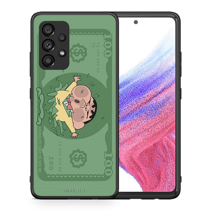 Θήκη Αγίου Βαλεντίνου Samsung A53 5G Big Money από τη Smartfits με σχέδιο στο πίσω μέρος και μαύρο περίβλημα | Samsung A53 5G Big Money case with colorful back and black bezels