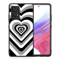 Thumbnail for Θήκη Samsung A53 5G Black Hearts από τη Smartfits με σχέδιο στο πίσω μέρος και μαύρο περίβλημα | Samsung A53 5G Black Hearts case with colorful back and black bezels
