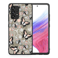 Thumbnail for Θήκη Samsung A53 5G Butterflies Boho από τη Smartfits με σχέδιο στο πίσω μέρος και μαύρο περίβλημα | Samsung A53 5G Butterflies Boho case with colorful back and black bezels