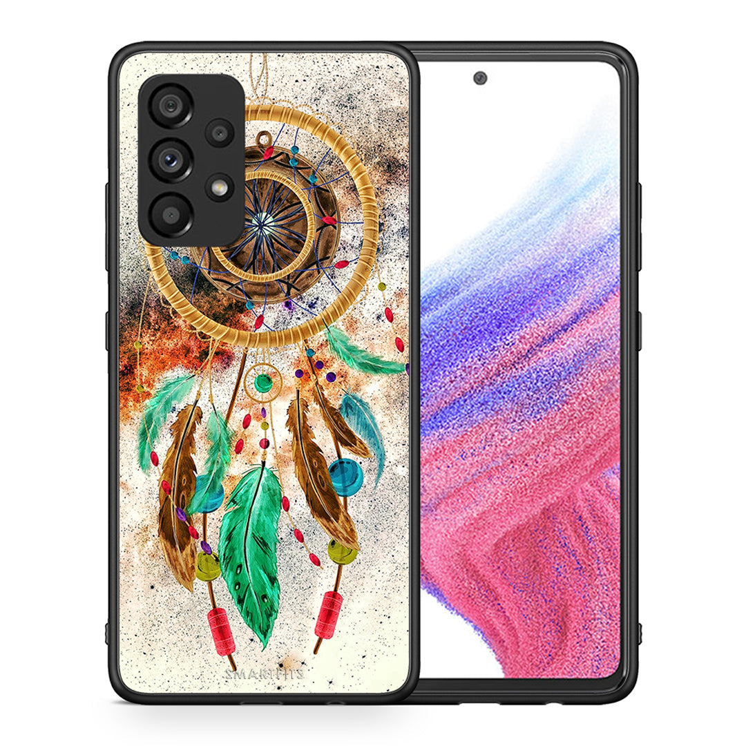 Θήκη Samsung A53 5G DreamCatcher Boho από τη Smartfits με σχέδιο στο πίσω μέρος και μαύρο περίβλημα | Samsung A53 5G DreamCatcher Boho case with colorful back and black bezels