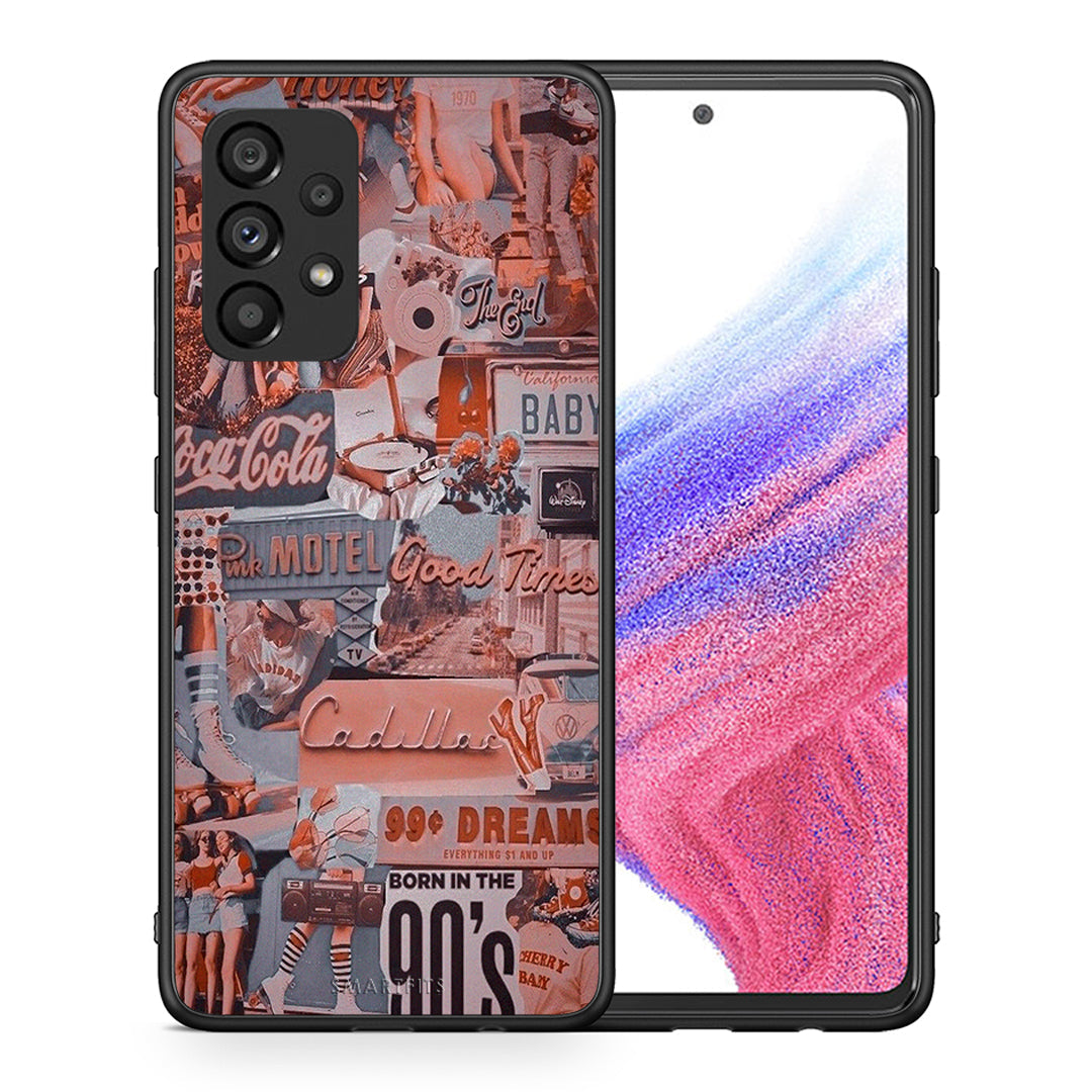 Θήκη Samsung A53 5G Born In 90s από τη Smartfits με σχέδιο στο πίσω μέρος και μαύρο περίβλημα | Samsung A53 5G Born In 90s case with colorful back and black bezels