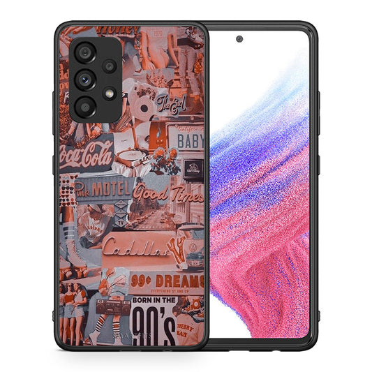 Θήκη Samsung A53 5G Born In 90s από τη Smartfits με σχέδιο στο πίσω μέρος και μαύρο περίβλημα | Samsung A53 5G Born In 90s case with colorful back and black bezels