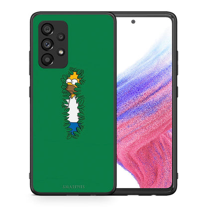 Θήκη Αγίου Βαλεντίνου Samsung A53 5G Bush Man από τη Smartfits με σχέδιο στο πίσω μέρος και μαύρο περίβλημα | Samsung A53 5G Bush Man case with colorful back and black bezels