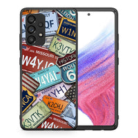 Thumbnail for Θήκη Samsung A53 5G Car Plates από τη Smartfits με σχέδιο στο πίσω μέρος και μαύρο περίβλημα | Samsung A53 5G Car Plates case with colorful back and black bezels