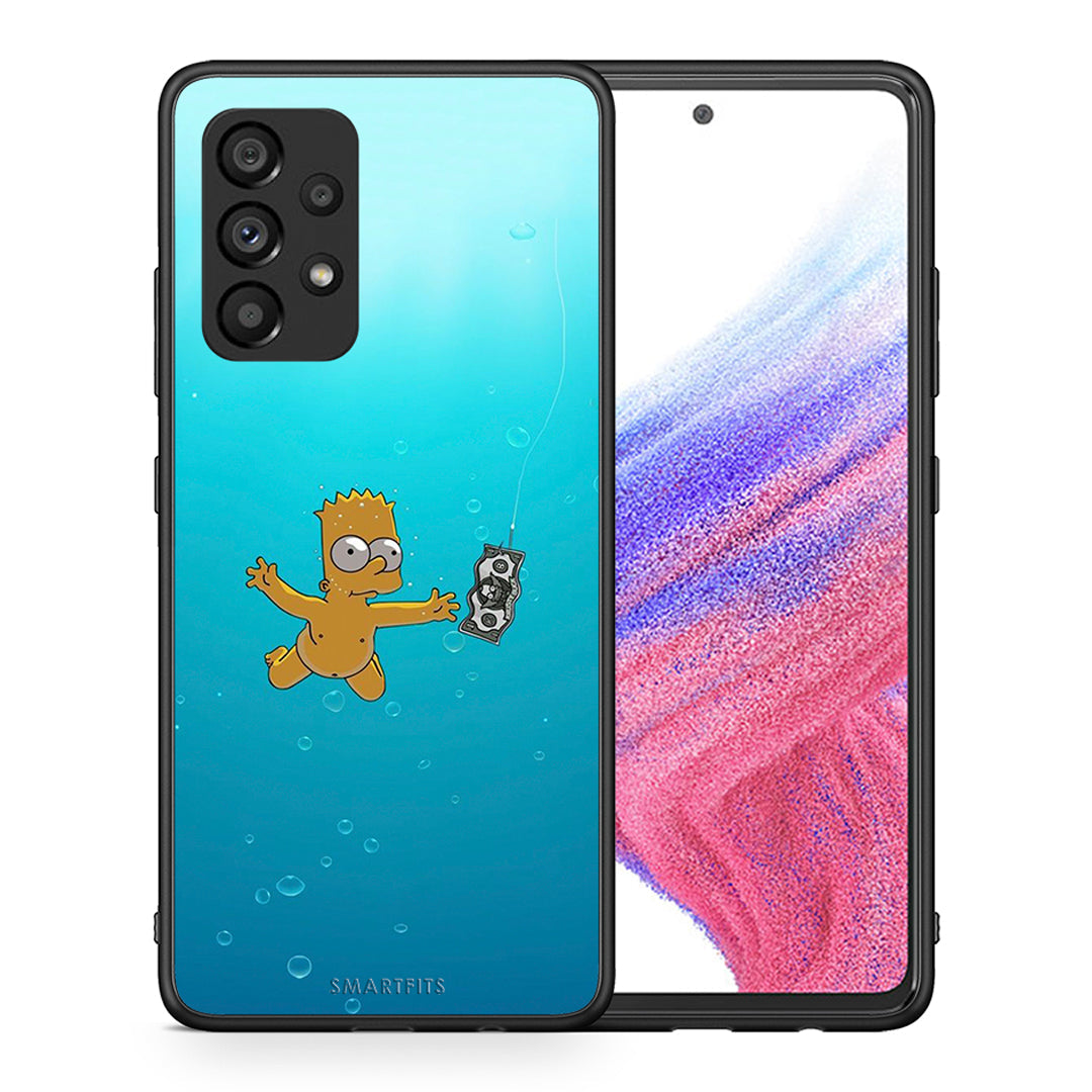 Θήκη Samsung A53 5G Chasing Money από τη Smartfits με σχέδιο στο πίσω μέρος και μαύρο περίβλημα | Samsung A53 5G Chasing Money case with colorful back and black bezels