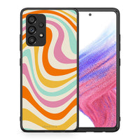 Thumbnail for Θήκη Samsung A53 5G Colourful Waves από τη Smartfits με σχέδιο στο πίσω μέρος και μαύρο περίβλημα | Samsung A53 5G Colourful Waves case with colorful back and black bezels