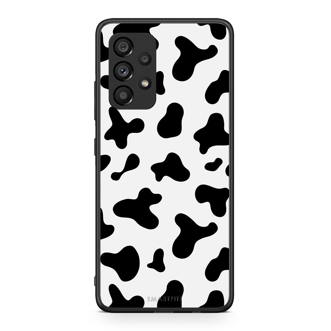 Samsung A53 5G Cow Print θήκη από τη Smartfits με σχέδιο στο πίσω μέρος και μαύρο περίβλημα | Smartphone case with colorful back and black bezels by Smartfits