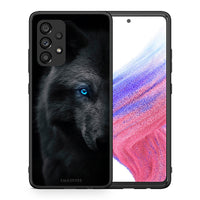 Thumbnail for Θήκη Samsung A53 5G Dark Wolf από τη Smartfits με σχέδιο στο πίσω μέρος και μαύρο περίβλημα | Samsung A53 5G Dark Wolf case with colorful back and black bezels
