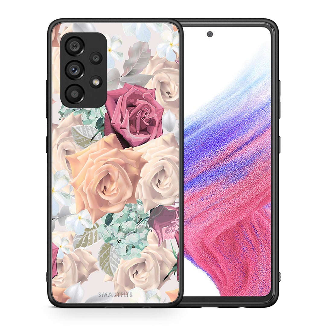 Θήκη Samsung A53 5G Bouquet Floral από τη Smartfits με σχέδιο στο πίσω μέρος και μαύρο περίβλημα | Samsung A53 5G Bouquet Floral case with colorful back and black bezels