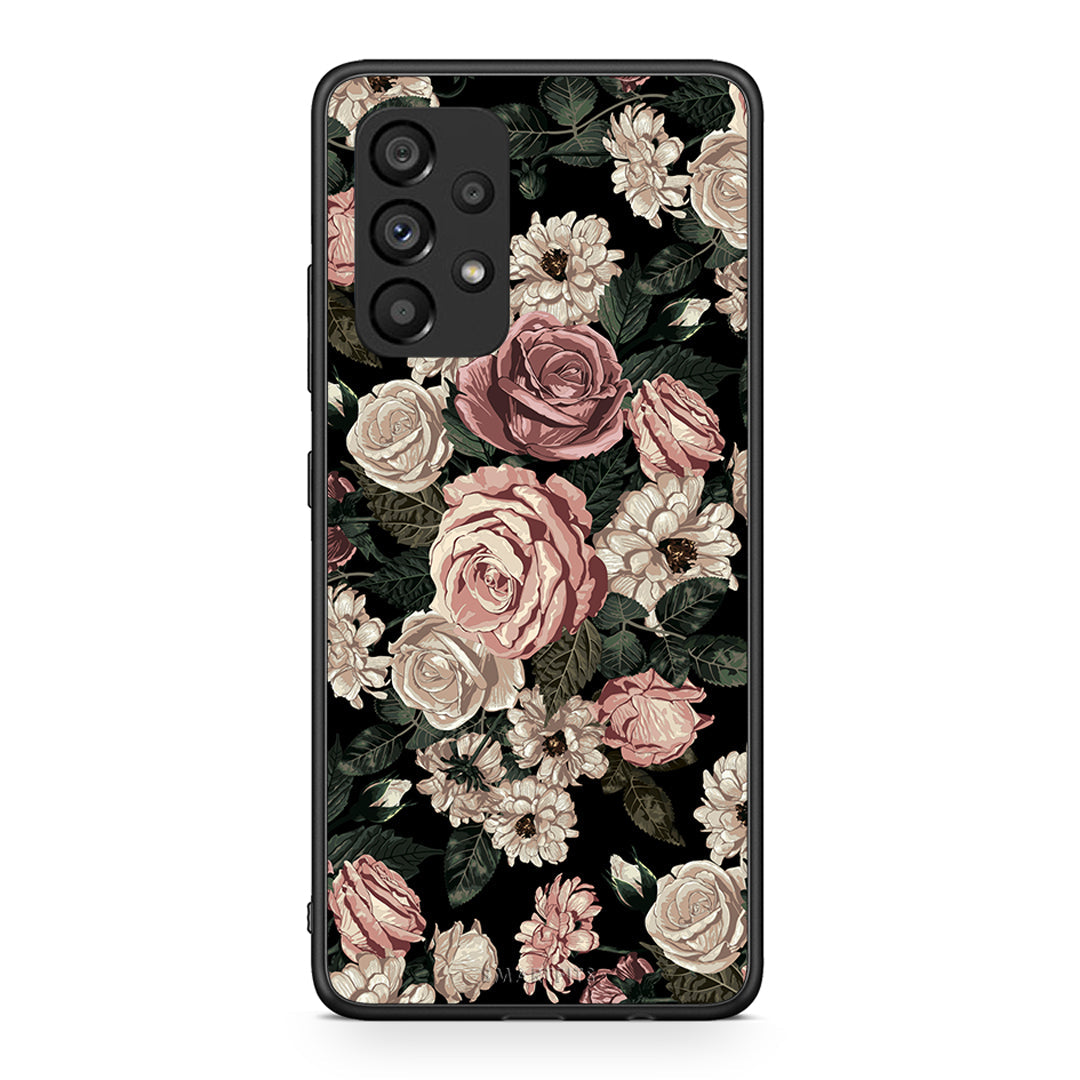 4 - Samsung A53 5G Wild Roses Flower case, cover, bumper