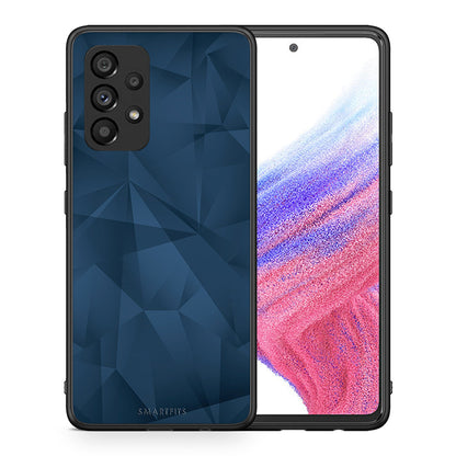 Θήκη Samsung A53 5G Blue Abstract Geometric από τη Smartfits με σχέδιο στο πίσω μέρος και μαύρο περίβλημα | Samsung A53 5G Blue Abstract Geometric case with colorful back and black bezels