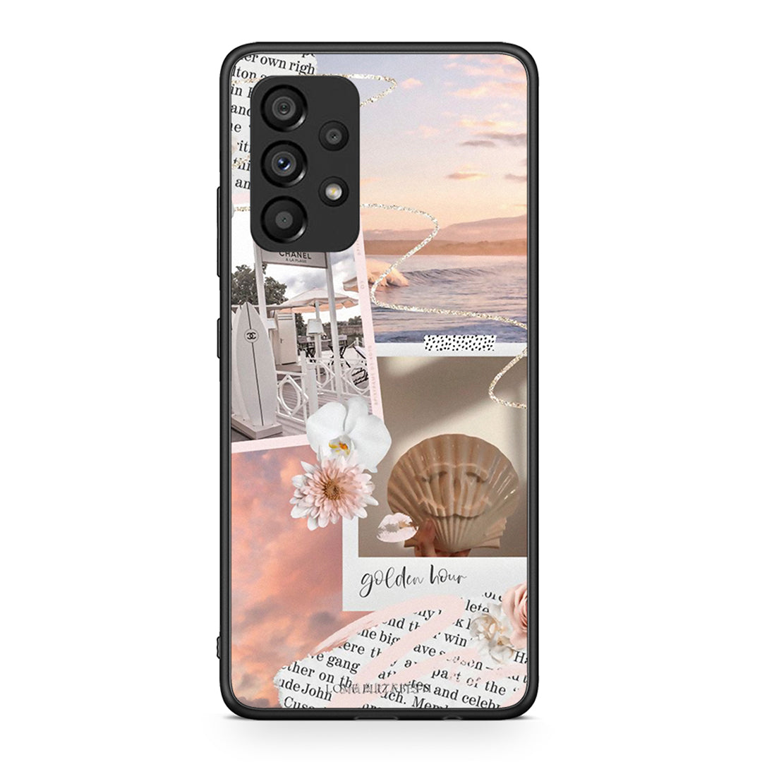 Samsung A53 5G Golden Hour Θήκη Αγίου Βαλεντίνου από τη Smartfits με σχέδιο στο πίσω μέρος και μαύρο περίβλημα | Smartphone case with colorful back and black bezels by Smartfits