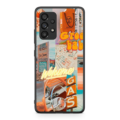 Samsung A53 5G Groovy Babe Θήκη Αγίου Βαλεντίνου από τη Smartfits με σχέδιο στο πίσω μέρος και μαύρο περίβλημα | Smartphone case with colorful back and black bezels by Smartfits