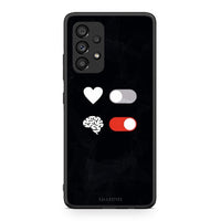Thumbnail for Samsung A53 5G Heart Vs Brain Θήκη Αγίου Βαλεντίνου από τη Smartfits με σχέδιο στο πίσω μέρος και μαύρο περίβλημα | Smartphone case with colorful back and black bezels by Smartfits