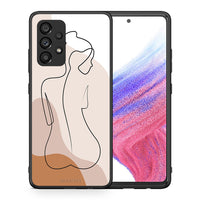 Thumbnail for Θήκη Samsung A53 5G LineArt Woman από τη Smartfits με σχέδιο στο πίσω μέρος και μαύρο περίβλημα | Samsung A53 5G LineArt Woman case with colorful back and black bezels