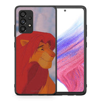 Thumbnail for Θήκη Αγίου Βαλεντίνου Samsung A53 5G Lion Love 1 από τη Smartfits με σχέδιο στο πίσω μέρος και μαύρο περίβλημα | Samsung A53 5G Lion Love 1 case with colorful back and black bezels
