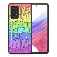 Thumbnail for Θήκη Samsung A53 5G Melting Rainbow από τη Smartfits με σχέδιο στο πίσω μέρος και μαύρο περίβλημα | Samsung A53 5G Melting Rainbow case with colorful back and black bezels