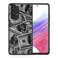 Thumbnail for Θήκη Samsung A53 5G Money Dollars από τη Smartfits με σχέδιο στο πίσω μέρος και μαύρο περίβλημα | Samsung A53 5G Money Dollars case with colorful back and black bezels