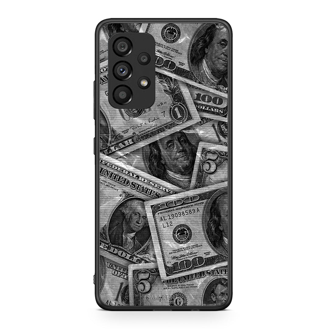 Samsung A53 5G Money Dollars θήκη από τη Smartfits με σχέδιο στο πίσω μέρος και μαύρο περίβλημα | Smartphone case with colorful back and black bezels by Smartfits