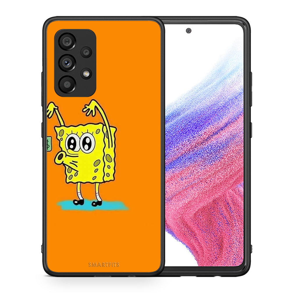 Θήκη Αγίου Βαλεντίνου Samsung A53 5G No Money 2 από τη Smartfits με σχέδιο στο πίσω μέρος και μαύρο περίβλημα | Samsung A53 5G No Money 2 case with colorful back and black bezels