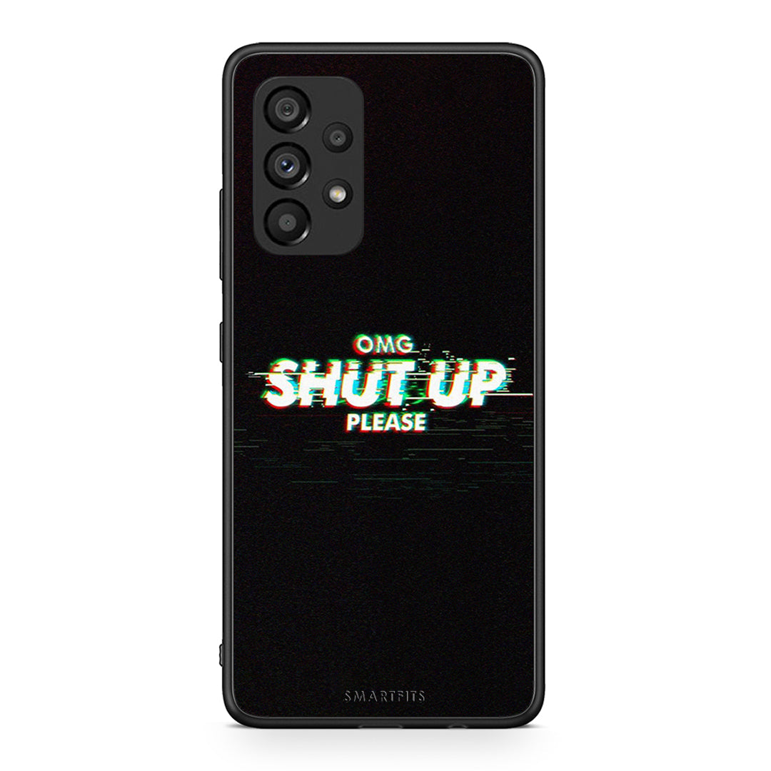 Samsung A53 5G OMG ShutUp θήκη από τη Smartfits με σχέδιο στο πίσω μέρος και μαύρο περίβλημα | Smartphone case with colorful back and black bezels by Smartfits