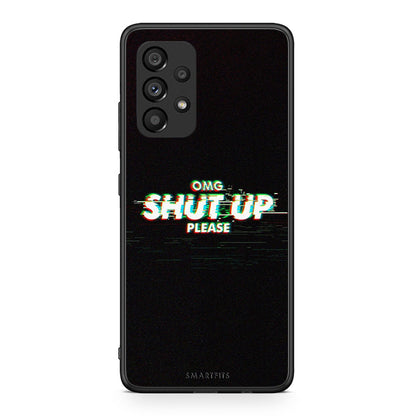 Samsung A53 5G OMG ShutUp θήκη από τη Smartfits με σχέδιο στο πίσω μέρος και μαύρο περίβλημα | Smartphone case with colorful back and black bezels by Smartfits