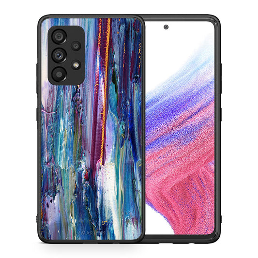 Θήκη Samsung A53 5G Winter Paint από τη Smartfits με σχέδιο στο πίσω μέρος και μαύρο περίβλημα | Samsung A53 5G Winter Paint case with colorful back and black bezels