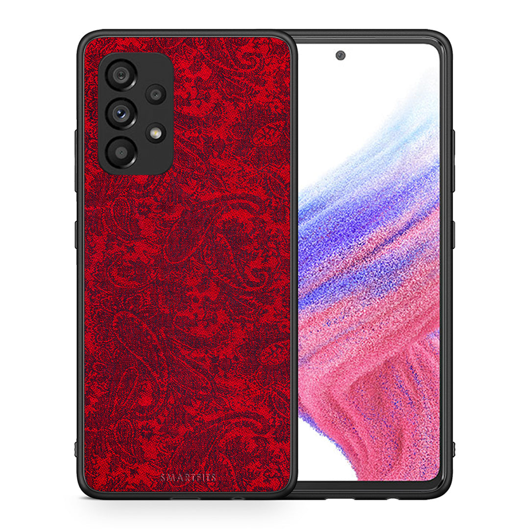 Θήκη Samsung A53 5G Paisley Cashmere από τη Smartfits με σχέδιο στο πίσω μέρος και μαύρο περίβλημα | Samsung A53 5G Paisley Cashmere case with colorful back and black bezels