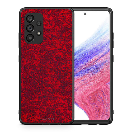 Θήκη Samsung A53 5G Paisley Cashmere από τη Smartfits με σχέδιο στο πίσω μέρος και μαύρο περίβλημα | Samsung A53 5G Paisley Cashmere case with colorful back and black bezels