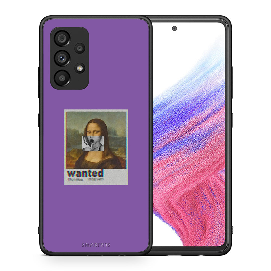 Θήκη Samsung A53 5G Monalisa Popart από τη Smartfits με σχέδιο στο πίσω μέρος και μαύρο περίβλημα | Samsung A53 5G Monalisa Popart case with colorful back and black bezels