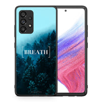 Thumbnail for Θήκη Samsung A53 5G Breath Quote από τη Smartfits με σχέδιο στο πίσω μέρος και μαύρο περίβλημα | Samsung A53 5G Breath Quote case with colorful back and black bezels