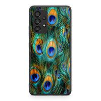 Thumbnail for Samsung A53 5G Real Peacock Feathers θήκη από τη Smartfits με σχέδιο στο πίσω μέρος και μαύρο περίβλημα | Smartphone case with colorful back and black bezels by Smartfits