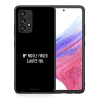 Thumbnail for Θήκη Samsung A53 5G Salute από τη Smartfits με σχέδιο στο πίσω μέρος και μαύρο περίβλημα | Samsung A53 5G Salute case with colorful back and black bezels