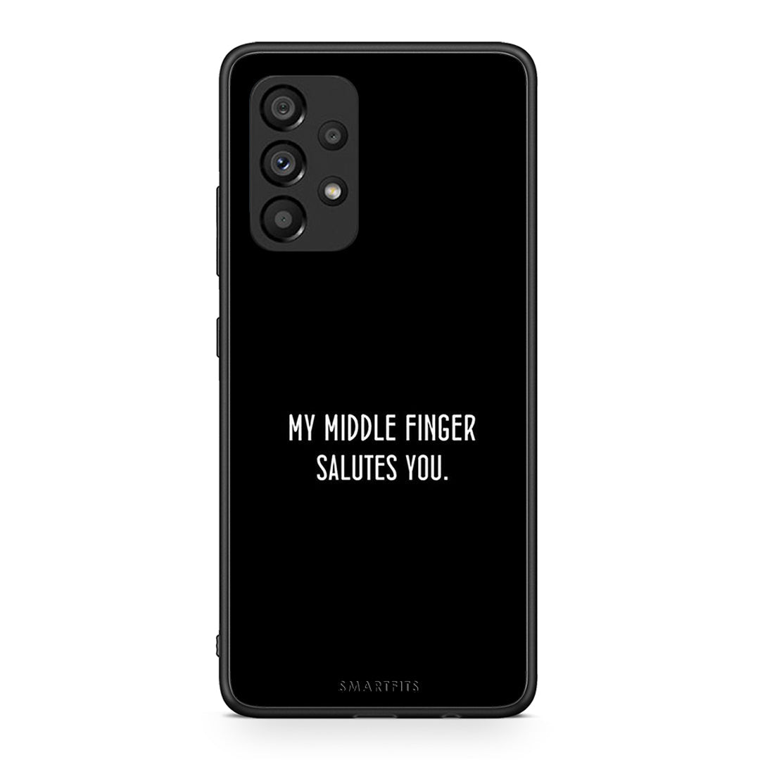 Samsung A53 5G Salute θήκη από τη Smartfits με σχέδιο στο πίσω μέρος και μαύρο περίβλημα | Smartphone case with colorful back and black bezels by Smartfits