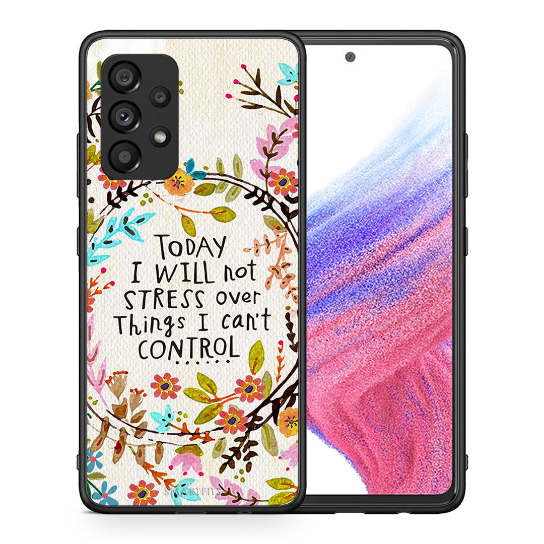 Θήκη Samsung A53 5G Stress Over από τη Smartfits με σχέδιο στο πίσω μέρος και μαύρο περίβλημα | Samsung A53 5G Stress Over case with colorful back and black bezels