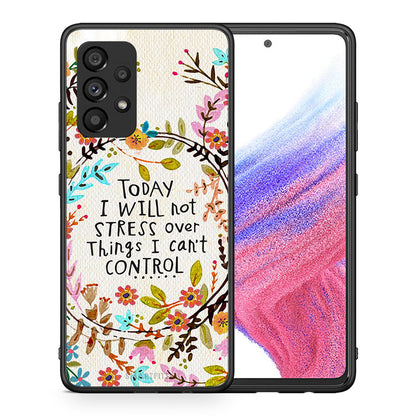 Θήκη Samsung A53 5G Stress Over από τη Smartfits με σχέδιο στο πίσω μέρος και μαύρο περίβλημα | Samsung A53 5G Stress Over case with colorful back and black bezels