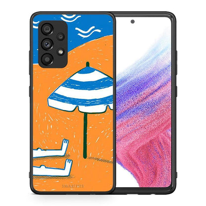 Θήκη Samsung A53 5G Summering από τη Smartfits με σχέδιο στο πίσω μέρος και μαύρο περίβλημα | Samsung A53 5G Summering case with colorful back and black bezels