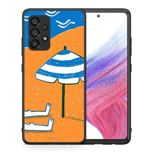 Θήκη Samsung A53 5G Summering από τη Smartfits με σχέδιο στο πίσω μέρος και μαύρο περίβλημα | Samsung A53 5G Summering case with colorful back and black bezels