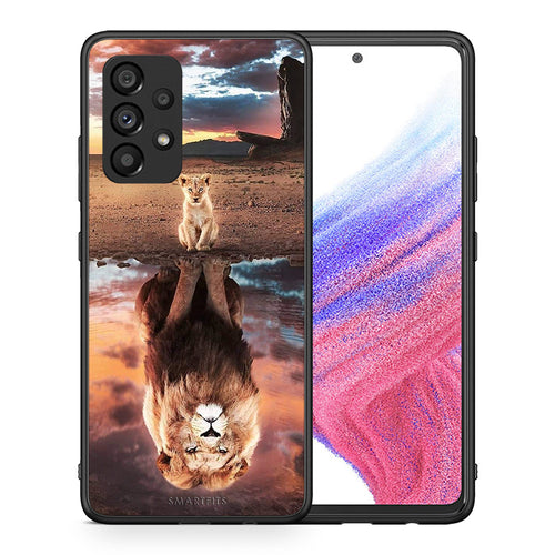 Θήκη Αγίου Βαλεντίνου Samsung A53 5G Sunset Dreams από τη Smartfits με σχέδιο στο πίσω μέρος και μαύρο περίβλημα | Samsung A53 5G Sunset Dreams case with colorful back and black bezels