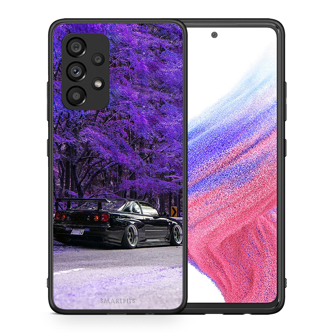 Θήκη Αγίου Βαλεντίνου Samsung A53 5G Super Car από τη Smartfits με σχέδιο στο πίσω μέρος και μαύρο περίβλημα | Samsung A53 5G Super Car case with colorful back and black bezels