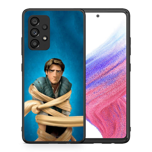 Θήκη Αγίου Βαλεντίνου Samsung A53 5G Tangled 1 από τη Smartfits με σχέδιο στο πίσω μέρος και μαύρο περίβλημα | Samsung A53 5G Tangled 1 case with colorful back and black bezels