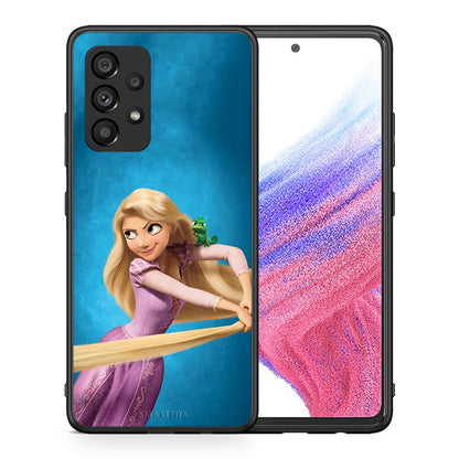 Θήκη Αγίου Βαλεντίνου Samsung A53 5G Tangled 2 από τη Smartfits με σχέδιο στο πίσω μέρος και μαύρο περίβλημα | Samsung A53 5G Tangled 2 case with colorful back and black bezels