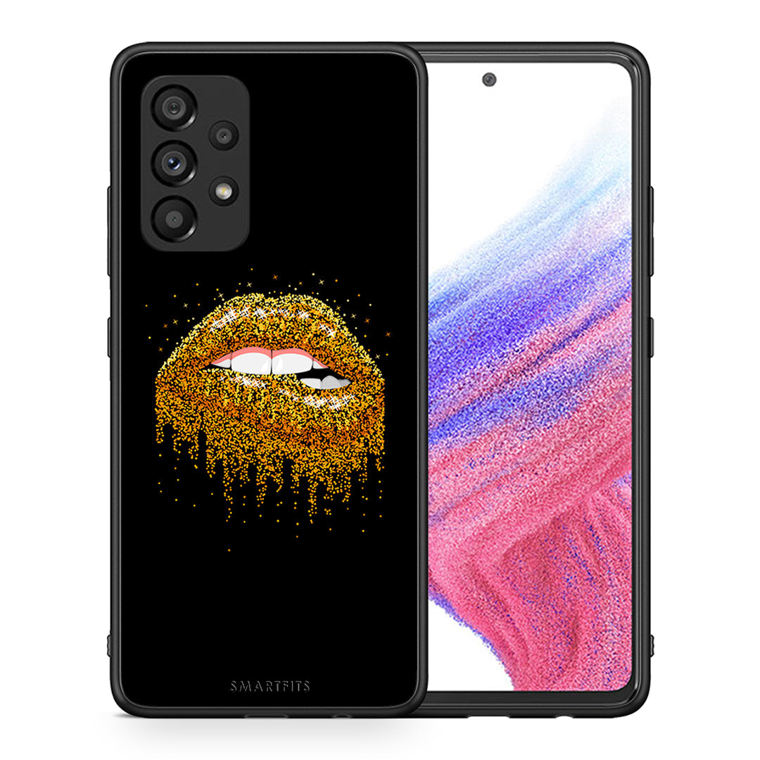 Θήκη Samsung A53 5G Golden Valentine από τη Smartfits με σχέδιο στο πίσω μέρος και μαύρο περίβλημα | Samsung A53 5G Golden Valentine case with colorful back and black bezels