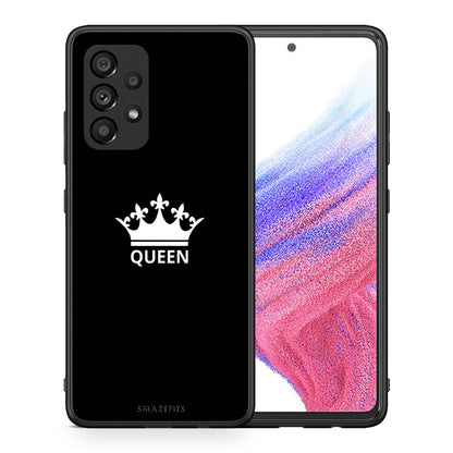 Θήκη Samsung A53 5G Queen Valentine από τη Smartfits με σχέδιο στο πίσω μέρος και μαύρο περίβλημα | Samsung A53 5G Queen Valentine case with colorful back and black bezels