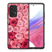 Thumbnail for Θήκη Samsung A53 5G RoseGarden Valentine από τη Smartfits με σχέδιο στο πίσω μέρος και μαύρο περίβλημα | Samsung A53 5G RoseGarden Valentine case with colorful back and black bezels