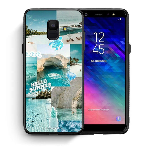 Θήκη Samsung A6 2018 Aesthetic Summer από τη Smartfits με σχέδιο στο πίσω μέρος και μαύρο περίβλημα | Samsung A6 2018 Aesthetic Summer case with colorful back and black bezels