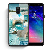Thumbnail for Θήκη Samsung A6 2018 Aesthetic Summer από τη Smartfits με σχέδιο στο πίσω μέρος και μαύρο περίβλημα | Samsung A6 2018 Aesthetic Summer case with colorful back and black bezels